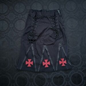 vintage goth corset cross skirt
